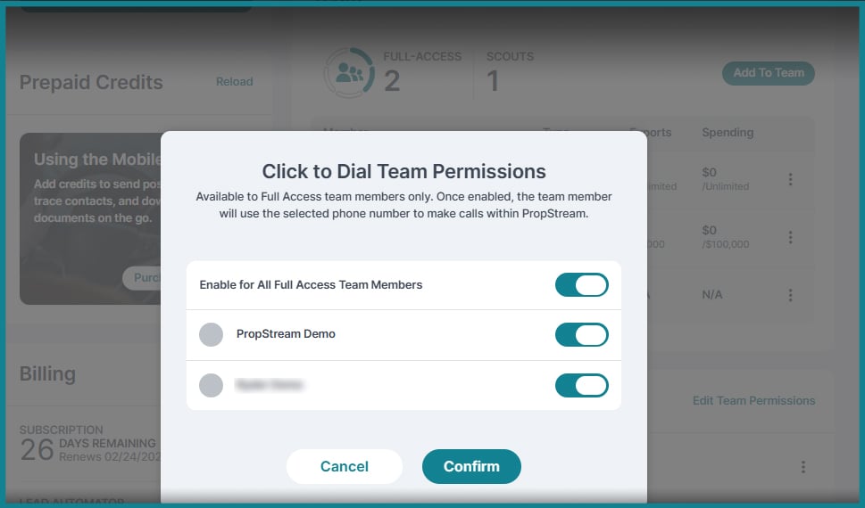 click-to-dial-team-permissions