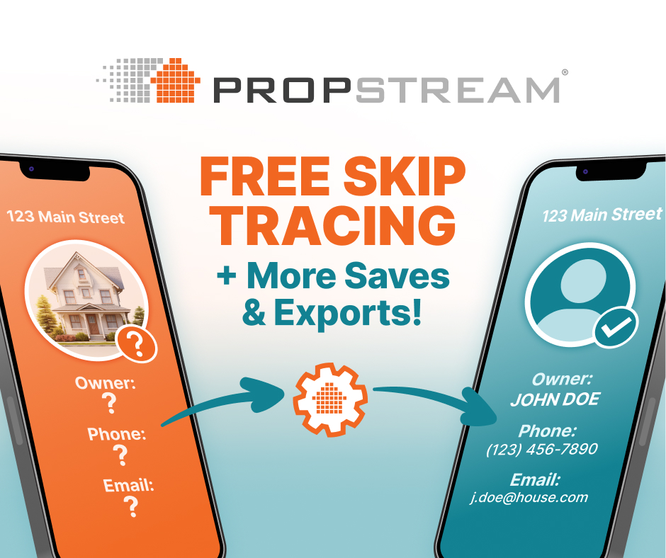 Get free skip tracing with save and export bundles from PropStream!