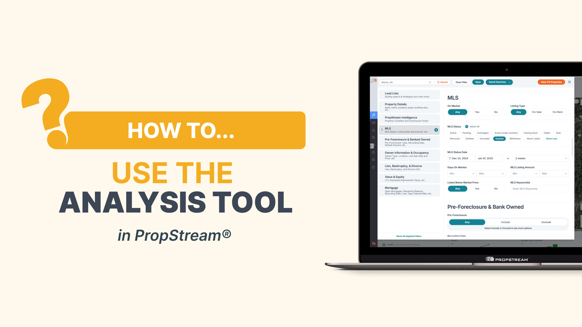How to Use the Analysis Tool in PropStream
