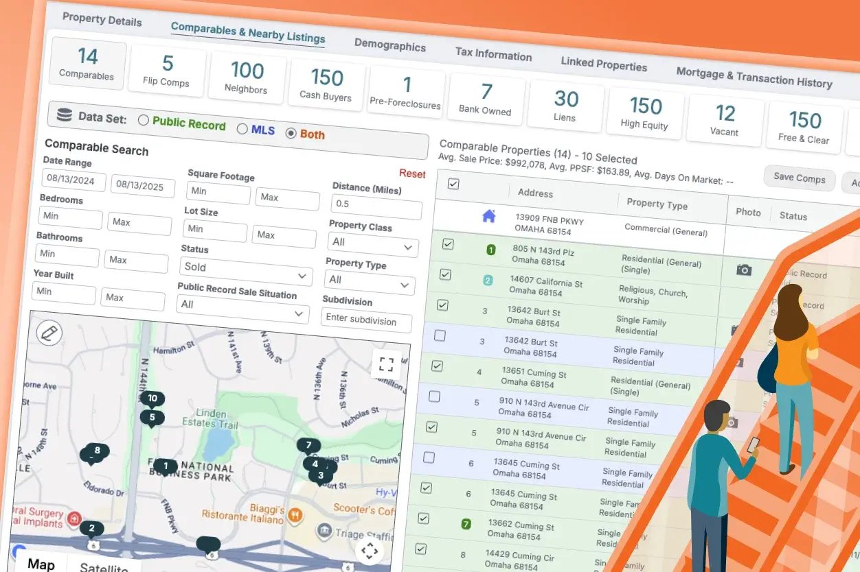 screengrab from propstream for real estate comps