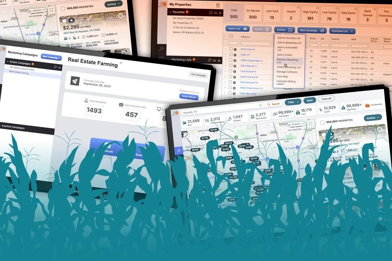 farming real estate with propstream graphic