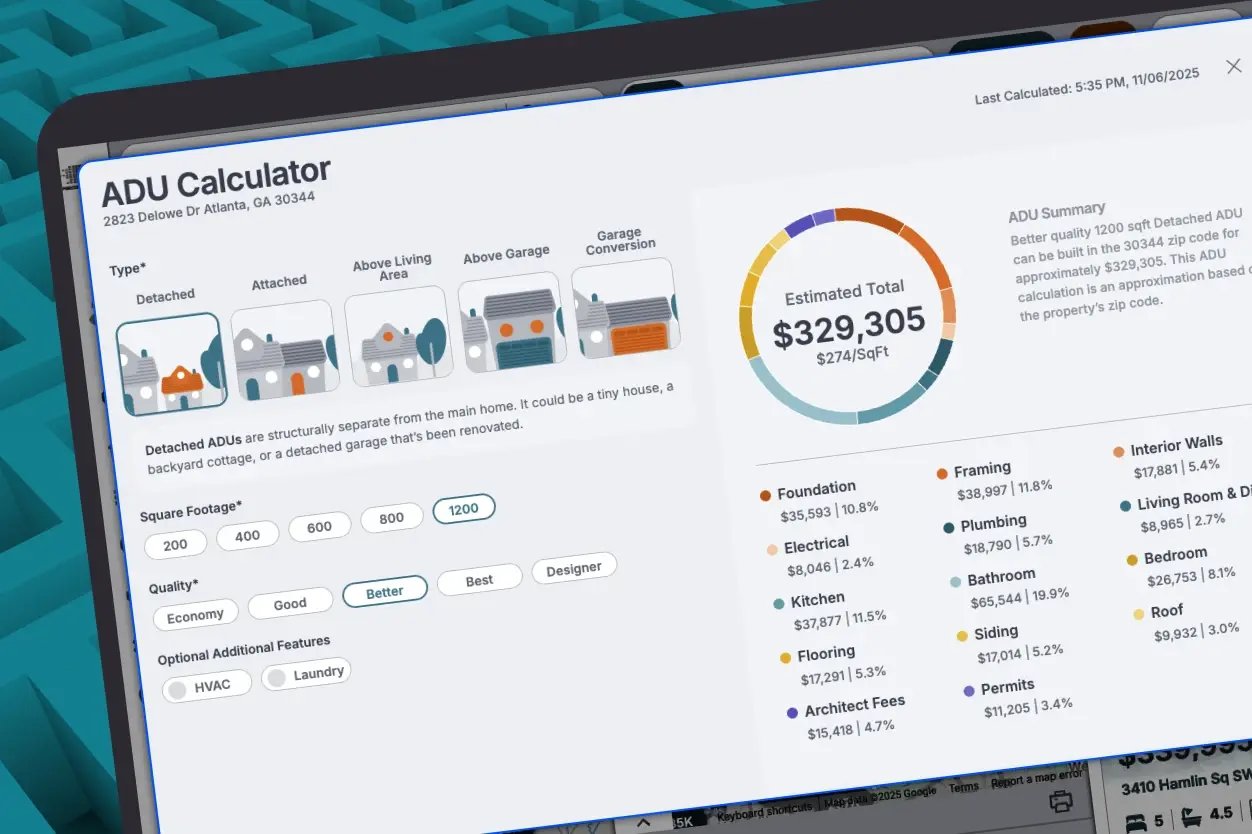 propstream rehad and adu calculator preview image