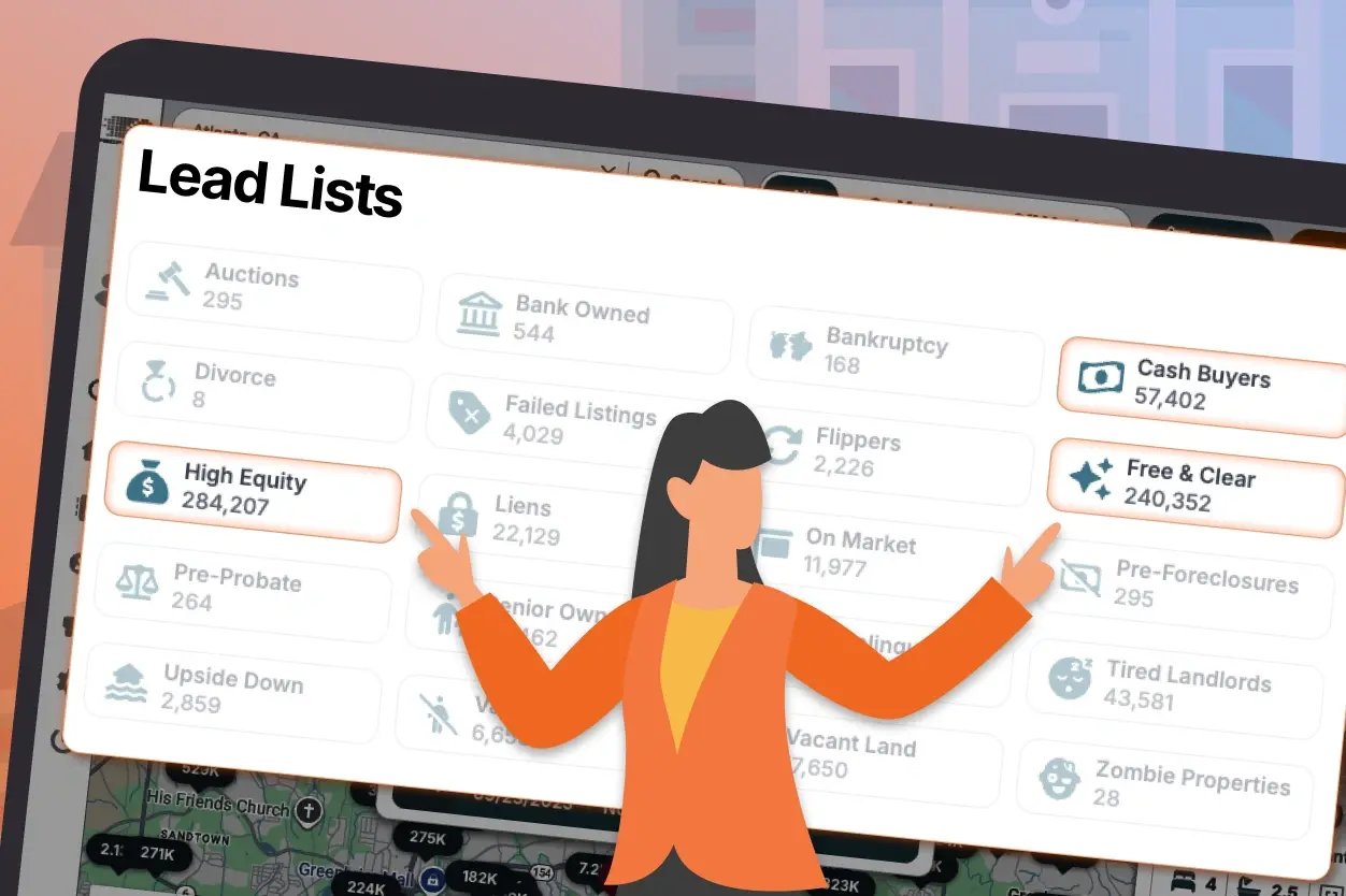 Showcase PropStream’s Free & Clear Lead list