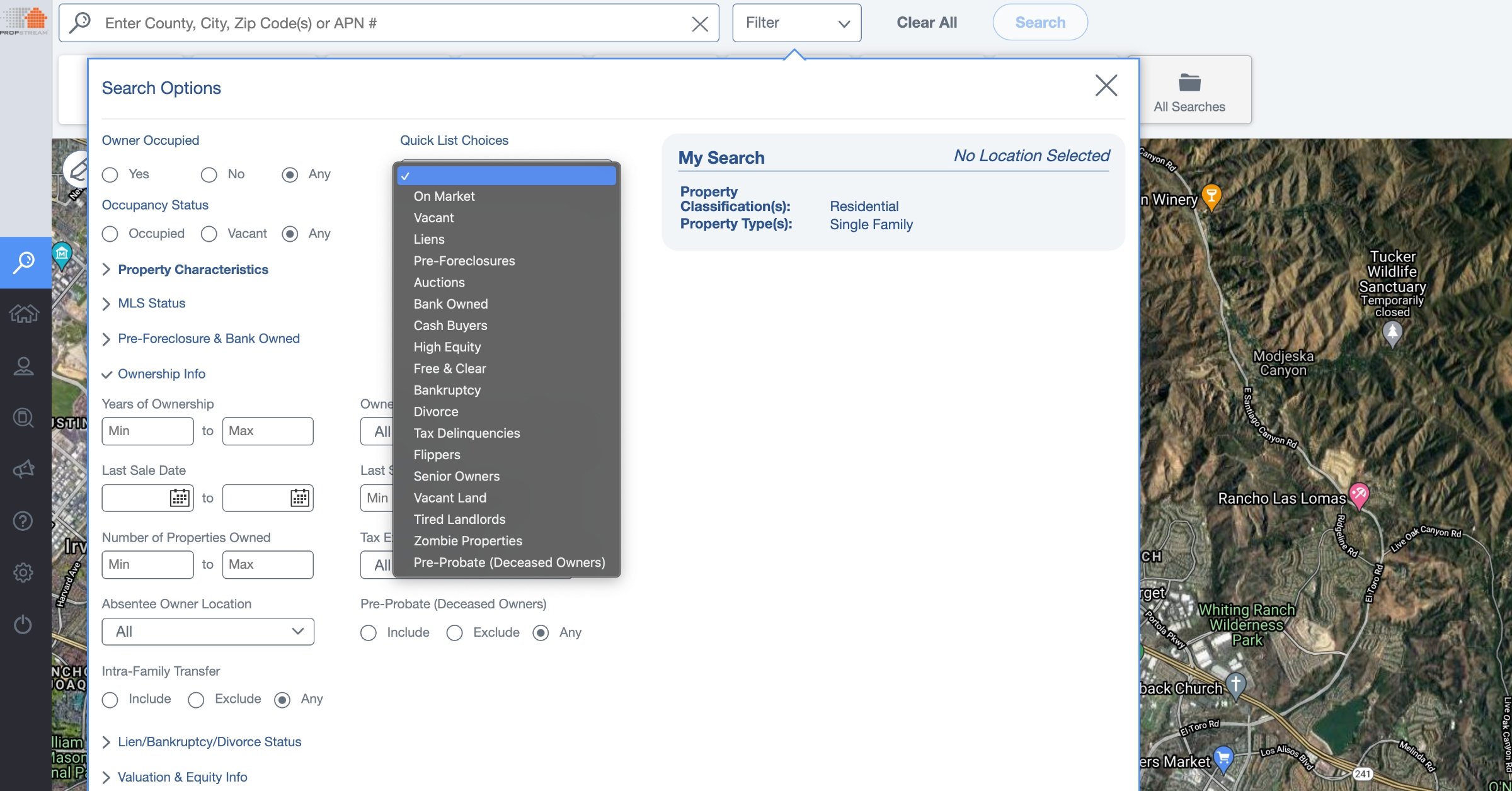 Filtering Your Search