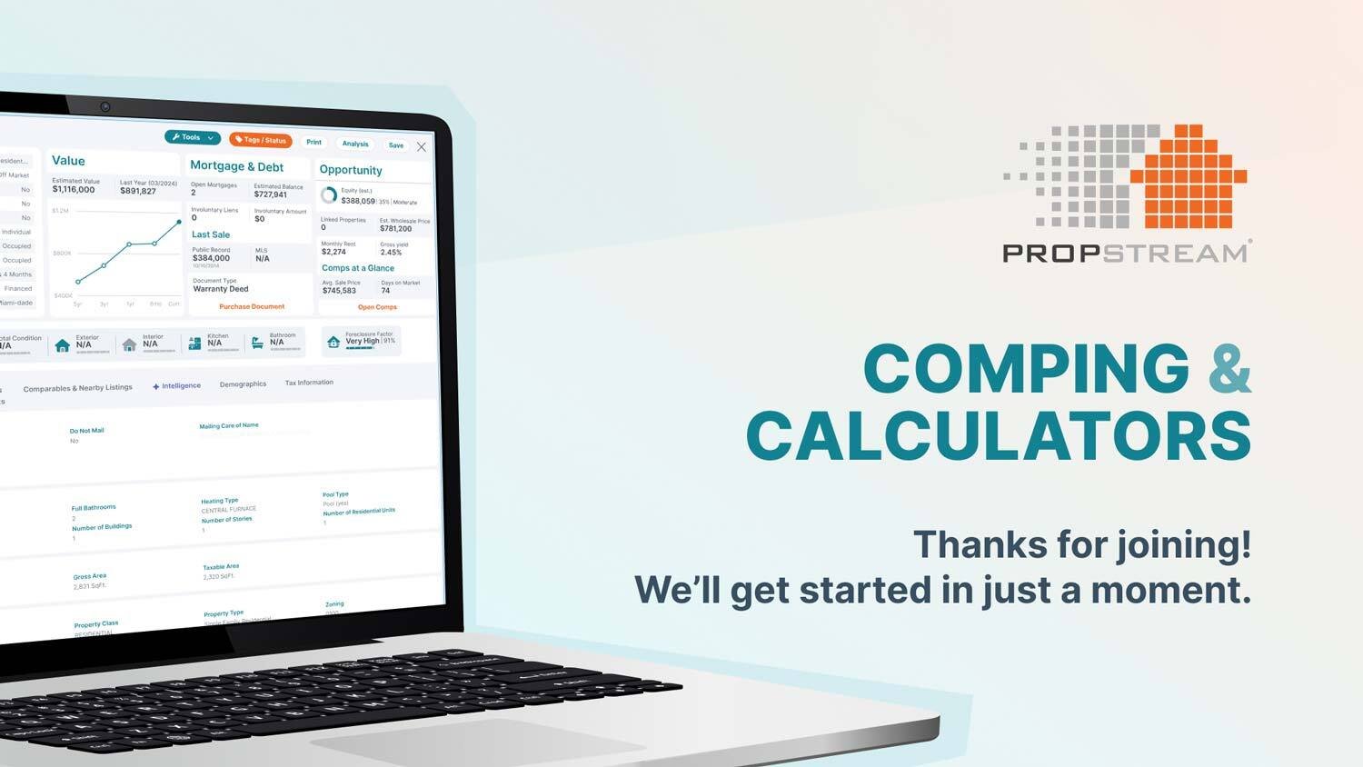 Thursday PropStream Webinar Confidently Analyze Any Property