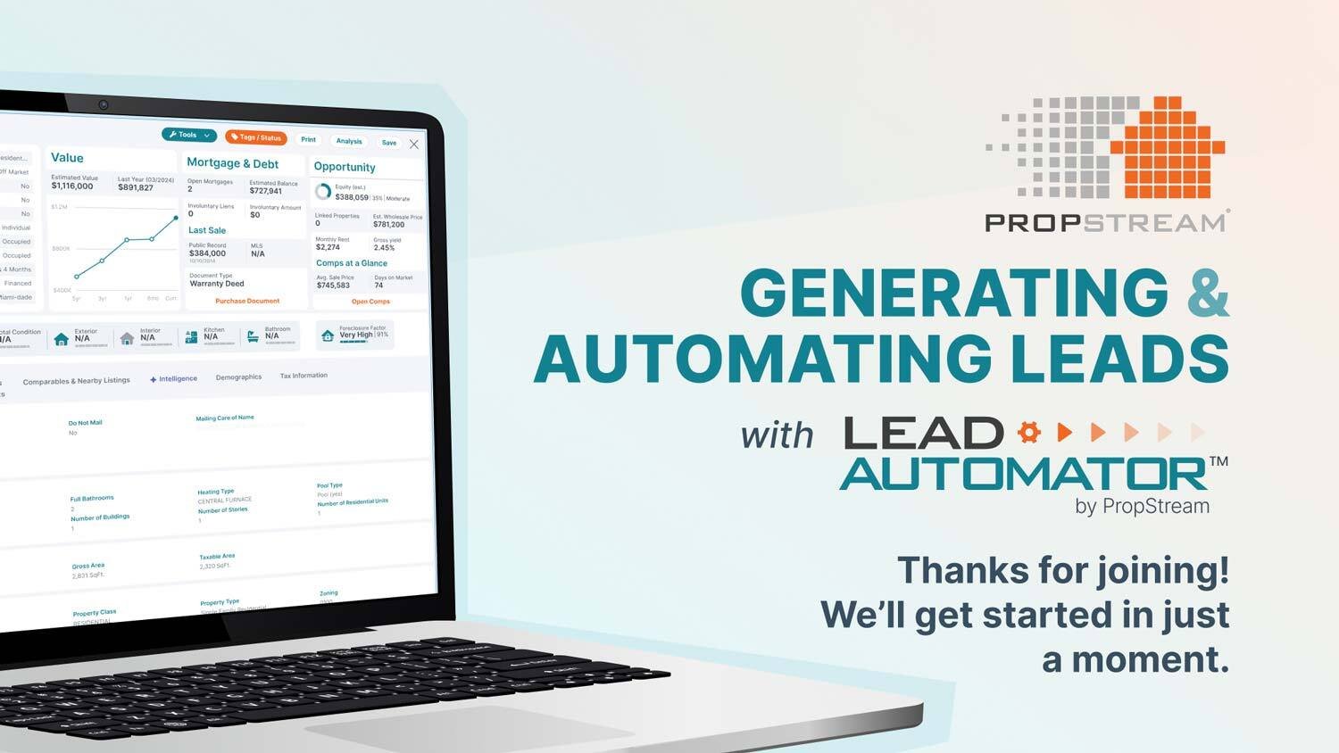 Tuesday PropStream Webinar Build Smarter Lists & Work Less