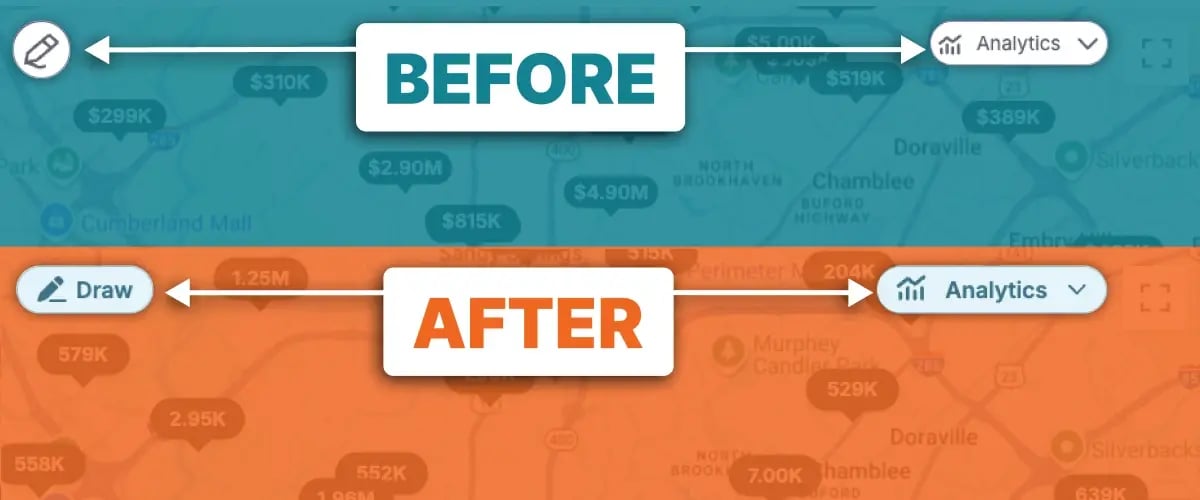 draw tool and analytics before and after