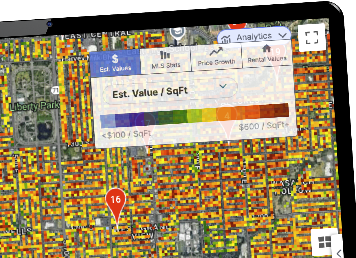 PreopStream Detailed Real Estate Heat Maps