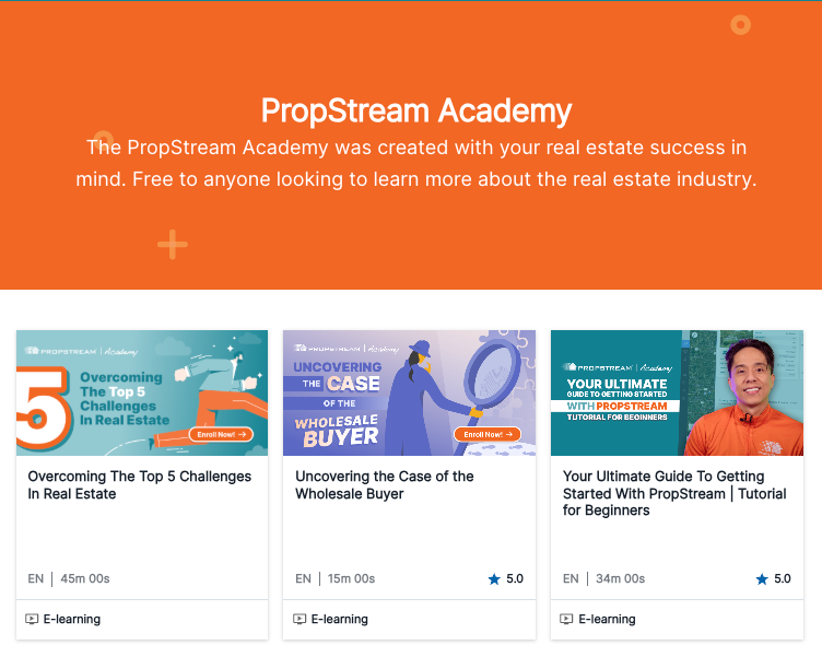 PropStream Academy - Learning Resource for Real Estate Pros