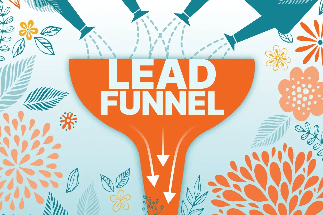 lead funnel image showing nurturing of leads