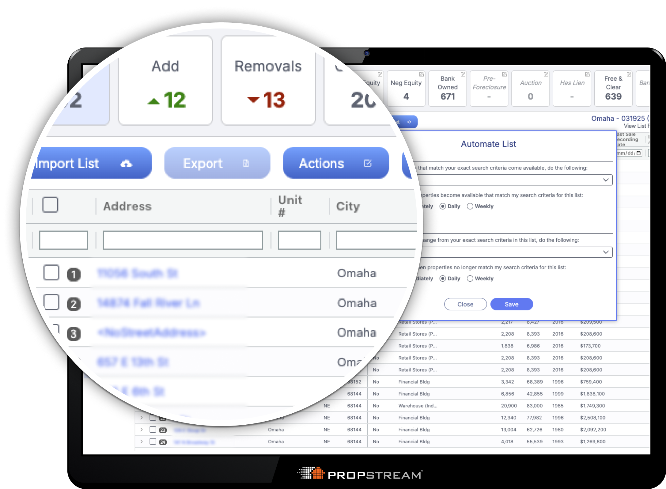 PropStream Lead Automator will keep your lead lists up-to-date