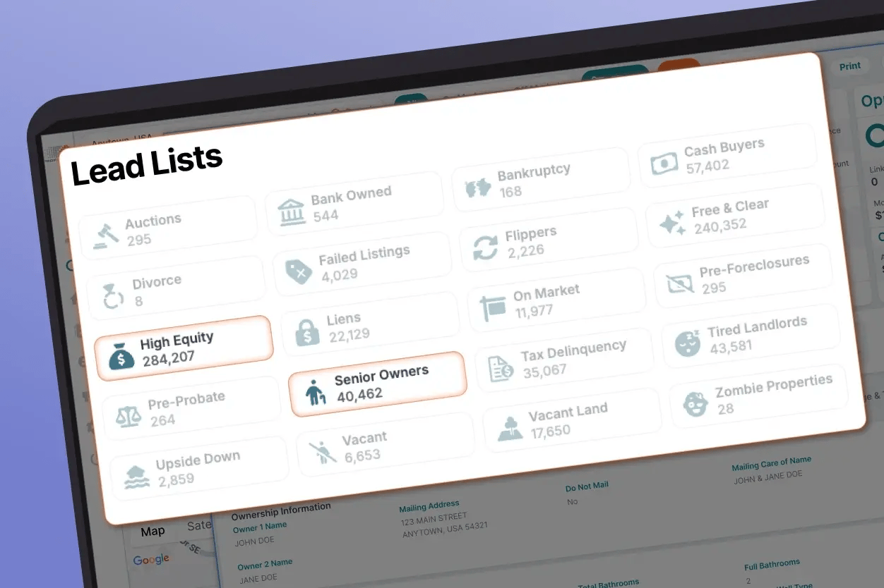 propstream filters to identify motivated sellers