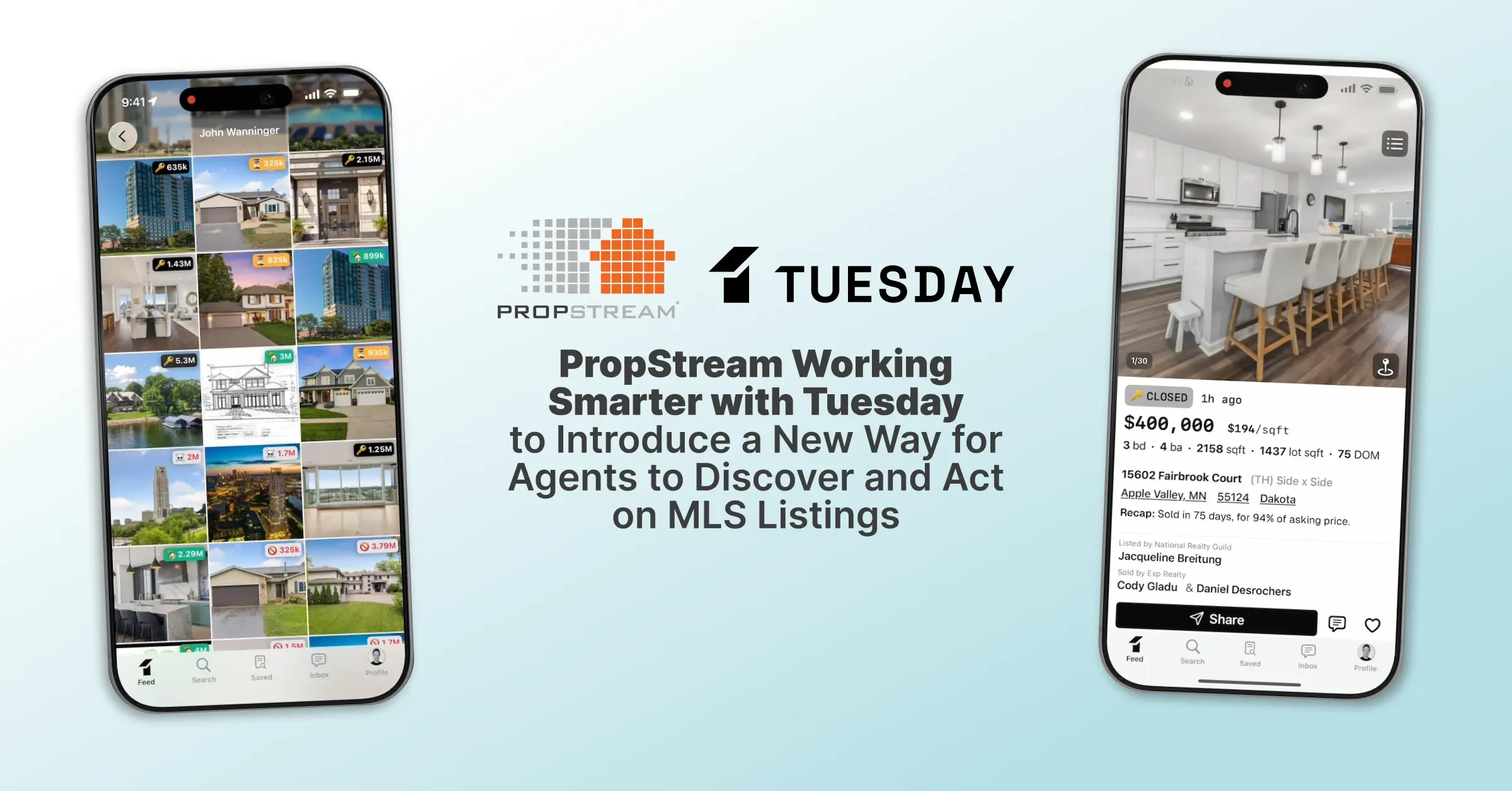 Featured image of PropStream Working With Tuesday App To Introduce a New, Smarter Way for Agents To Discover and Act on MLS Listings